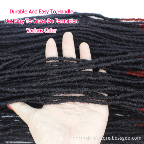 Onst Long Sister Locs Afro pre loop Crochet Box Braids 20 Inch 64 strands Synthetic Hair for Women Faux Soft locks  Crochet Hair
